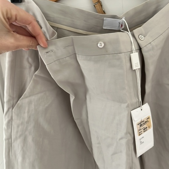 NWT!TSE Linen High Waist Pleated Pants - Picture 6 of 10